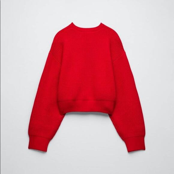 ZARA BLOGGER FAVORITE KNIT SWEATER WITH DROPPED SHOULDER - Picture 12 of 13